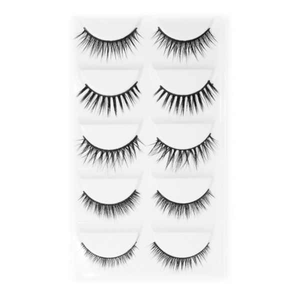 Sinfully Angelic synthetic Mink Faux Lashes 5-pair kit