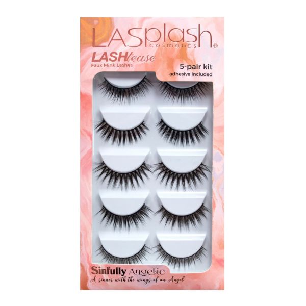 Sinfully Angelic synthetic Mink Faux Lashes 5-pair kit